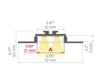 Profil led OPAC-30 anodowany 570mm Kluś