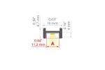 Profil Led MICRO-H 1m anodowany KLUŚ