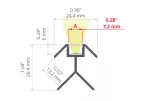 Profil Led PIKO-KZ 2m anodowany czarny  KLUŚ
