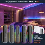 Sterownik LED RGBW 12A touch RF komplet   z pilotem czarnym 5-24V Prescot