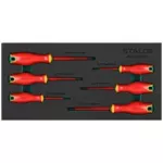 Wkrętaki elektrotechniczne SL/TORX, 7 elem. stal S2 1000V wkład EVA STALCO S026388801