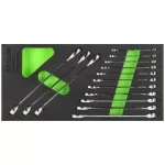 Zestaw kluczy płasko oczkowych 6-19mm, CrV 14elem. wkład EVA STALCO PERFECT S026399994