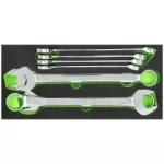 Zestaw kluczy płasko oczkowych 20-32mm, CrV 8elem. wkład EVA STALCO PERFECT S026399996