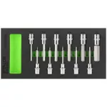 Zestaw kluczy trzp. stal S2 H4-H22mm 100mm 11elem. EVA STALCO PERFECT S026399920