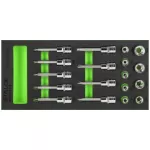 Zestaw kluczy trzp. stal S2 T20-T60 100mm nasadek E10-E24 18elem. EVA STALCO PERFECT S026399922