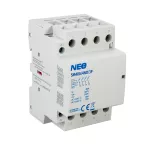 Stycznik modułowy 40A, styki 4xNO (normalnie otwarte), cewka 230V, 3-modułowy SM40A/4NO/3P biały