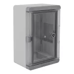 Obudowa z tworzywa IP67 200×300×130, drzwi transparentne UNI PRO 1/T szary