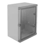 Obudowa z tworzywa IP67 300×400×220, drzwi transparentne UNI PRO 3D/T szary