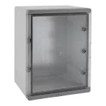 Obudowa z tworzywa IP67 400×500×240, drzwi transparentne UNI PRO 4D/T szary