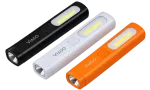 Latarka LED 5 W 500 lm czarna/niebieska/pomarańczowa, display 20 szt. (12 czarnych, 4 pomarańczowe, 4 niebieskie)