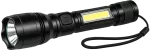 Latarka LED 10 W 1000 lm czarna, 4 tryby pracy