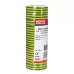TPVC_15-10-ZOLTOZIELONA/1 Taśma izolacyjna 15/10 ŻÓŁTO-ZIELONA 10 szt.