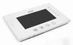 Wideodomofon: monitor 7" kolorowy z pamięcią, port karty SD, plastik/aluminium, czarny + zasilacz