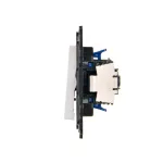 Simon 24 WS24P-2440101-030 Łącznik jednobiegunowy,mocowanie PUSH IN (moduł) 10 AX, 250 V~, szybkozłącza; biały