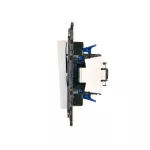 Simon 24 TS24P-NW1LXX-011 Łącznik jednobiegunowy z podświetleniem LED (moduł) 10 AX, 250 V~, szybkozłącza; biały