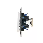 Simon 24 TS24P-NW6LXXX-011 Łącznik schodowy bez piktogramu z podświetleniem LED (moduł) 10 AX, 250 V~, szybkozłącza; biały