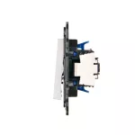 Simon 24 WS24P-2440150-030 Przycisk pojedynczy zwierny bez piktogramu, mocowanie PUSH IN (moduł) 10 A, 250 V~, szybkozłącza; biały