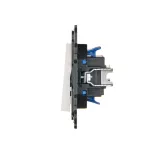 Simon 24 TS24P-NW31XX-011 Łącznik potrójny (moduł) 10 AX, 250 V~, szybkozłącza; biały