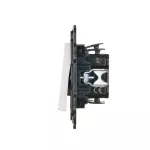 Simon 24 WS24P-NW2XXX-011 Łącznik dwubiegunowy (moduł) 10 AX, 250 V~, szybkozłącza; biały