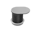 PRZEDŁUŻACZ BIURKOWY WPUSZCZANY SLIDE 60mm, 1x GN SCHUKO, 1xUSB C 2,4A, INOX, KABEL 1,9m