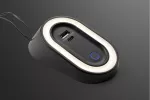 OPRAWA ELIPSO Z CZUJNIKIEM RUCHU, USB A+C, DC12V, 2.5W, 80lm, 4000K, PC, ŚCIEMNIALNA, CZARNY