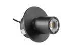 OPRAWA LED POINT MINI REGULOWANA, 12V DC, 0.5W, 1x2835 LED, 3000K, CZARNA, PRZEWÓD 2m