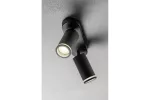 OPRAWA SUFITOWA SOLIS, 55x100mm, max.250V, IP20, 2*GU10, max. 50W, OKRĄGŁA, CZARNA