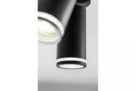OPRAWA SUFITOWA SOLIS, 55x100mm, max.250V, IP20, 2*GU10, max. 50W, OKRĄGŁA, CZARNA