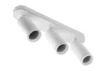 OPRAWA SUFITOWA SOLIS, 55x100mm, max.250V, IP20, 3*GU10, max. 50W, OKRĄGŁA, BIAŁA
