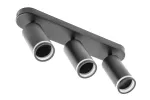 OPRAWA SUFITOWA SOLIS, 55x100mm, max.250V, IP20, 3*GU10, max. 50W, OKRĄGŁA, CZARNA