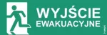 Piktogram WYJŚCIE EWAKUACYJNE do ORION napis lewo - OR14 (300X100mm) / LOGO / 85013