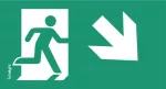 Piktogram WYJSCIE W PRAWO W DÓŁ LF7 / LOGO / 85307