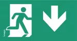 Piktogram WYJSCIE W DÓŁ PRAWO LF8 / LOGO / 85308