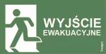 Piktogram WYJŚCIE EWAKUACYJNE do ORION napis lewo - OR13 (300X100mm) / 93064