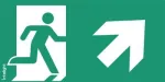 Piktogram WYJŚCIE W PRAWO W GÓRĘ - E6 (300X150mm) / LOGO / 85106 /
