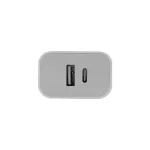 Ładowarka sieciowa 20W USB-C + USB-A biała Szybkie ładowanie