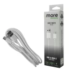 Kabel USB-A/USB-C biały 2m