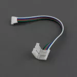 Złączka LED RGBW 12mm dwustronna z przewodem pin/złączka