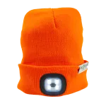 Czapka z latarką LED Pomarańczowa 1W 6000K