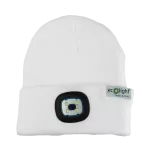 Czapka z latarką LED Biała 1W 6000K