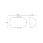 LED Torton 8W 4000K 640lm IP54 OWAL BIAŁY