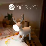 MARY'S lampka nocna LED Jelonek biały