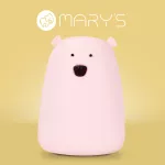 MARY'S lampka LED Miś duży różowy RGB+WW +RC