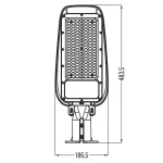 Lampa uliczna PREMIUM 100W 4000K 130lm/W IP65