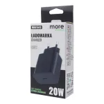 Ładowarka sieciowa 20W USB-C czarna Szybkie ładowanie