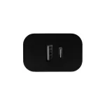 Ładowarka sieciowa 20W USB-C + USB-A czarna Szybkie ładowanie