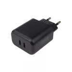Ładowarka sieciowa 20W 2x USB-C czarna