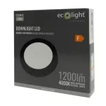 Downlight N/T okrąg 12W 4000K czarny DL-1