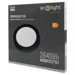 Downlight N/T okrag 24W 4000K czarny DL-1