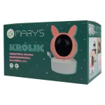 MARY'S Nania kamera elektroniczna 2w1 Królik różowy Wifi TUYA